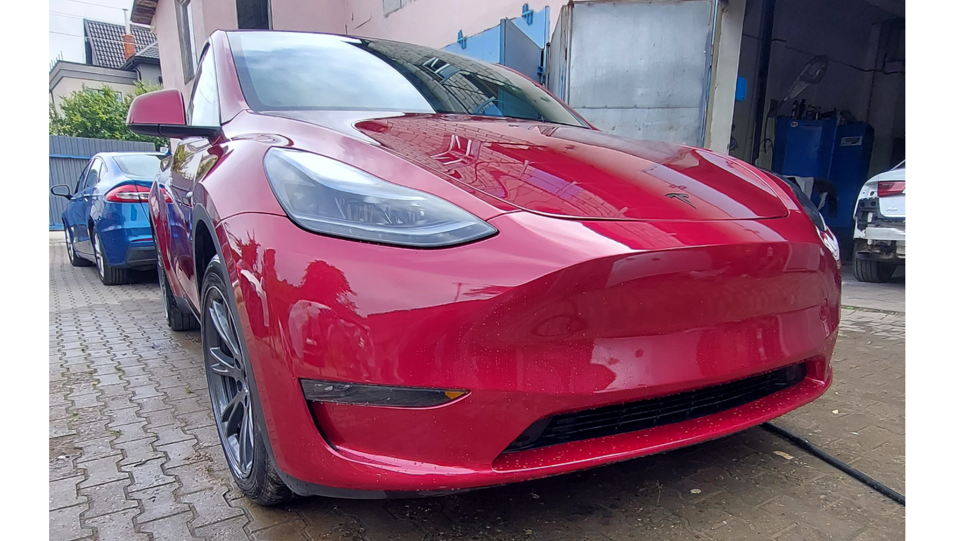 Tesla Y Подготовка, покраска